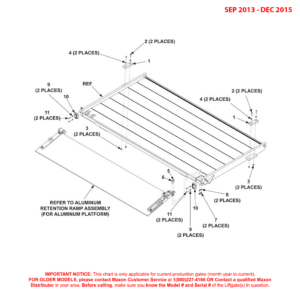Maxon BMRA (Sep 2013 - Dec 2015) Aluminum Flipover Assembly Diagram