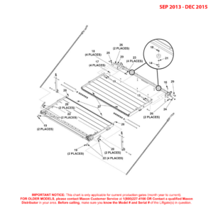Maxon BMRA (Sep 2013 - Dec 2015) Aluminum Platform Flipover And Chain Assembly Diagram - 1B