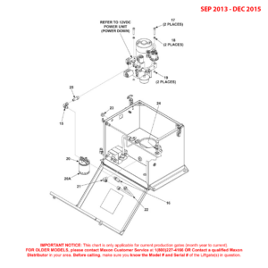 Maxon BMRA (Sep 2013 - Dec 2015) Gravity Down Single Pump Assembly Diagram (2 OF 2)