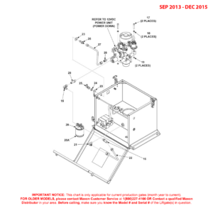 Maxon BMRA (Sep 2013 - Dec 2015) Power Down Single Pump Assembly Diagram (2 OF 2)