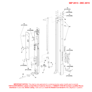 Maxon BMRA (Sep 2013 - Dec 2015) Right Hand Column Assembly Diagram (2 OF 2)