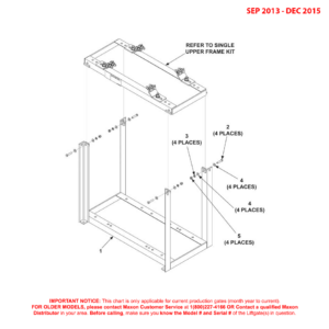 Maxon BMRA (Sep 2013 - Dec 2015) Single Frame Assembly Diagram