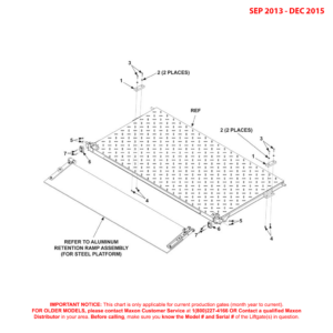 Maxon BMRA (Sep 2013 - Dec 2015) Steel Flipover With Retention Ramp Diagram
