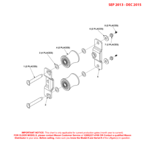 Maxon BMRA (Sep 2013 - Dec 2015) Tandem Assembly With Lower Right Hand And Left Hand Runners Diagram