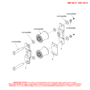 Maxon BMRA (Sep 2013 - Dec 2015) Upper Tandem Assembly With Right Hand Runner Diagram