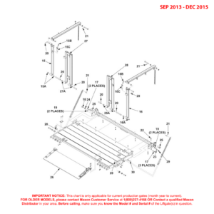 Maxon BMR-A-CS (Sep 2013 - Dec 2015) Aluminum Platform Assembly Diagram (2 OF 3)