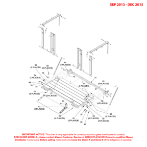 Maxon BMR-A-CS (Sep 2013 - Dec 2015) Aluminum Platform Assembly Diagram (3 OF 3)