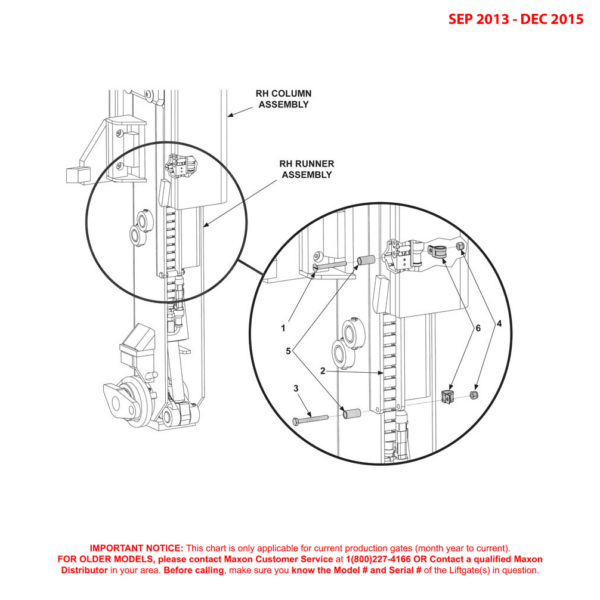 Maxon BMR-A-CS (Sep 2013 - Dec 2015) Carrier Guard Mounting Diagram