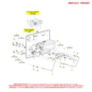 Maxon BMR-CS (Mar 2017 - Present) Bucher Hydraulics Gravity Down Pump Assembly Diagram