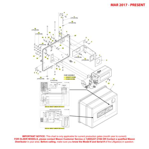 Maxon BMR-CS (Mar 2017 - Present) Bucher Hydraulics Pump Cover And Mounting Plate Assembly Diagram