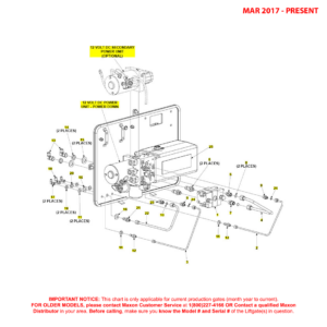 Maxon BMR-CS (Mar 2017 - Present) Bucher Hydraulics Power Down Pump Assembly Diagram