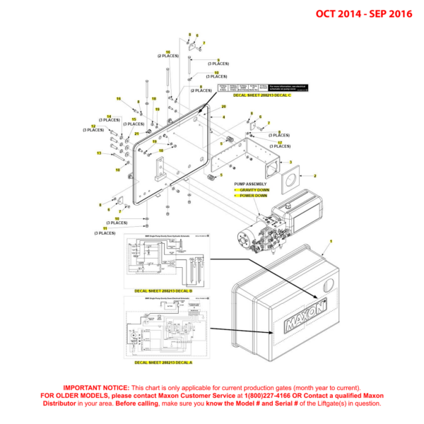 Maxon BMR-CS (Oct 2014 - Sep 2016) Pump Cover And Mounting Plate Assembly Diagram