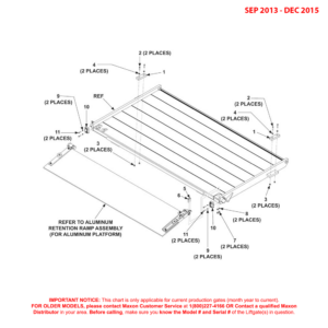Maxon BMRSD (Sep 2013 - Dec 2015) Aluminum Flipover Assembly Diagram