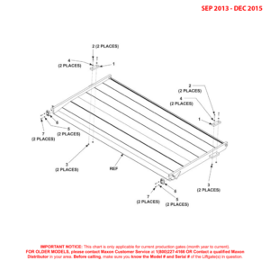 Maxon BMRSD (Sep 2013 - Dec 2015) Aluminum Flipover Assembly With Fixed Ramp Diagram