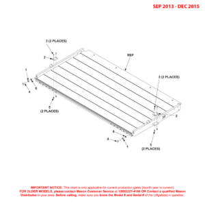 Maxon BMRSD (Sep 2013 - Dec 2015) Aluminum Platform Assembly Diagram
