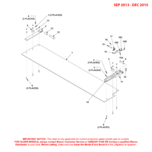 Maxon BMRSD (Sep 2013 - Dec 2015) Aluminum Retention Ramp Assembly For Steel Platform Diagram
