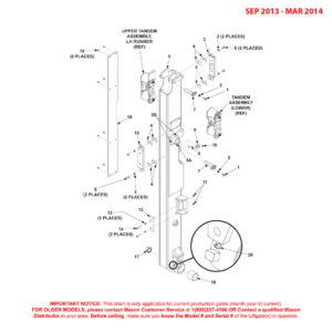 Maxon BMRSD (Sep 2013 - Mar 2014) Left Hand Runner Assembly Diagram