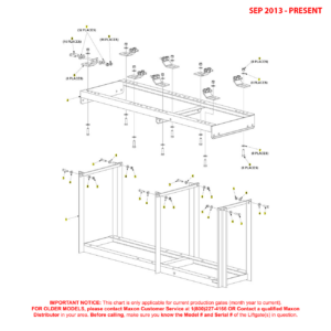 Maxon BRMSD (Sep 2013 - Present) Dual Frame Assembly For Pump Box And 2 Battery Box Diagram