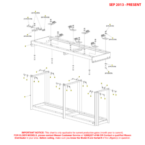 Maxon BRMSD (Sep 2013 - Present) Dual Frame Assembly For Pump Box And 3 Battery Box Diagram