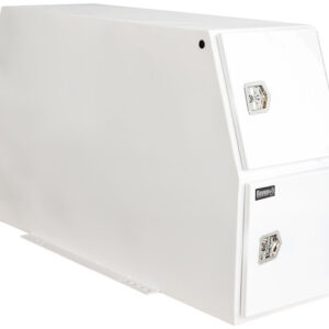 Buyers BP855924W - Flat Floor White Steel Backpack Truck Box (59 In x 24 In x 85 In)
