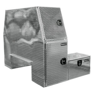 Buyers BP827054 - Diamond Tread Aluminum L-Pack Backpack Truck Box With Offset Floor (70 x 54 x 82 Inches)
