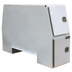 Buyers BP855524W - White Steel Backpack Truck Box With 9.1 Inch Offset Floor (55 In x 24 In x 85 In)