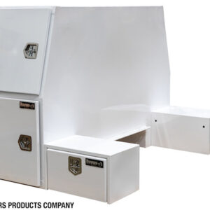 Buyers BP855548W - White Steel L-Pack Truck Box With Offset Floor