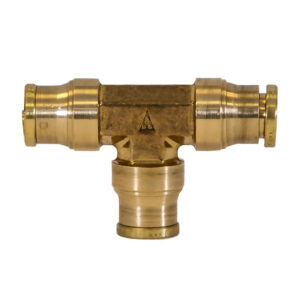 Buyers BUT0P25 - Brass DOT Push-In Union Tee 1/4 Inch Tube O.D.