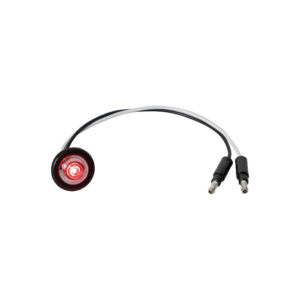 Buyers 5623433 - Clear Lens Red LED 0.75'' Round Marker Clearance Lights (With Male Bullets) 10/Pack