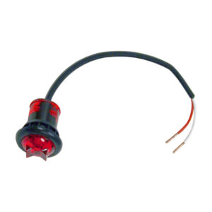 Buyers 5627512 - Red 0.75'' Round Marker Clearance Lights (1-LED With Stripped Leads) 10/Pack