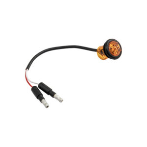 Buyers 5627521 - Amber 0.75'' Round Marker Clearance Lights (1-LED With Male Bullets) 10/Pack