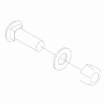 BOSS BXP16663 - 3/4 Inch Cutting Edge Bolt Kit (4)