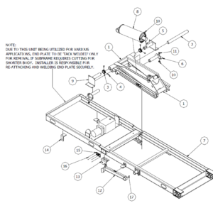 Champion Hoist 615T - 11 Foot Subframe Assembly Diagram