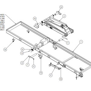 Champion Hoist 620T - 15 Foot Subframe Assembly Diagram