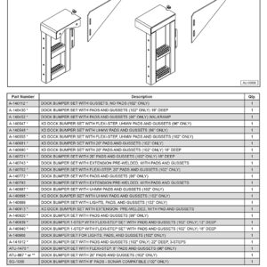 Anthony DCT Dock Bumper Sets Diagram
