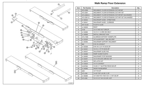 Anthony DCT Walk Ramp Floor Extension Diagram