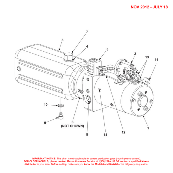 Maxon DMD (Nov 2012 - Jul 2018) 12VDC Power Unit Diagram