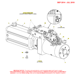 Maxon DMD (Nov 2012 - Jul 2018) 12VDC Power Unit Equipped With Power Closer Diagram