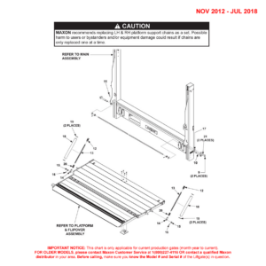 Maxon DMD (Nov 2012 - Jul 2018) 2-Piece Platform Final Assembly Diagram (2 OF 2)