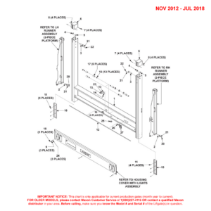 Maxon DMD (Nov 2012 - Jul 2018) 2-Piece Platform Main Assembly Diagram