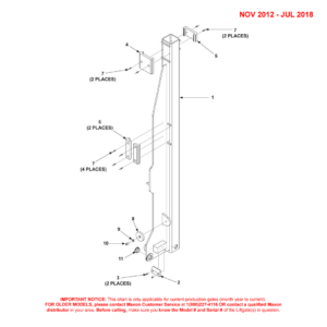 Maxon DMD (Nov 2012 - Jul 2018) LH Runner 2-Piece Platform Diagram