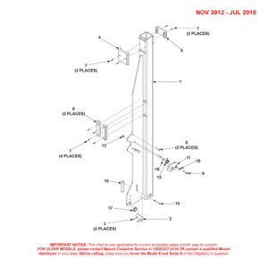 Maxon DMD (Nov 2012 - Jul 2018) RH Runner 1-Piece Platform Diagram
