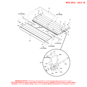 Maxon DMD (Nov 2012 - Jul 2018) Platform And Flipover Assembly With Torsion Bar Diagram