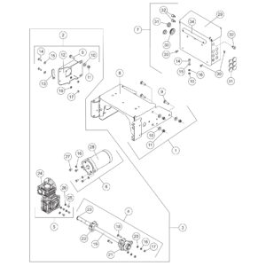 FISHER Electric Motor Steel-Caster (1.5 - 6.0 Cu Yd) Conveyor Drive Components Diagram