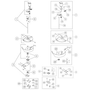 FISHER Electric Motor Steel-Caster (1.5 - 6.0 Cu Yd) Spinner Drive And Shutter Assemblies Diagram