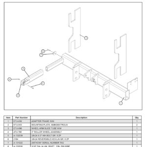 Anthony ETU Adapter Frame Assembly Diagram