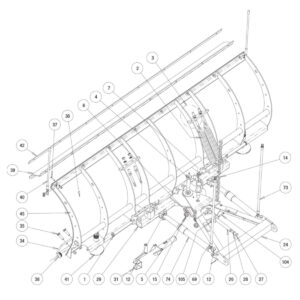 Buyers SnowDogg Discontinued Model EX90 Moldboard Diagram