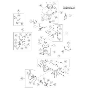FISHER Gas Motor Steel-Caster (1.5 - 6.0 Cu Yd) Power Group Diagram