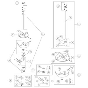FISHER Gas Motor Steel-Caster (1.5 - 6.0 Cu Yd) Spinner Shaft Spinner And Shutter Assemblies Diagram