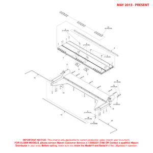Maxon GPSLR (May 2013 - Present) Platform Assembly With 37-Inch Heel Dual Torsion Bar Diagram